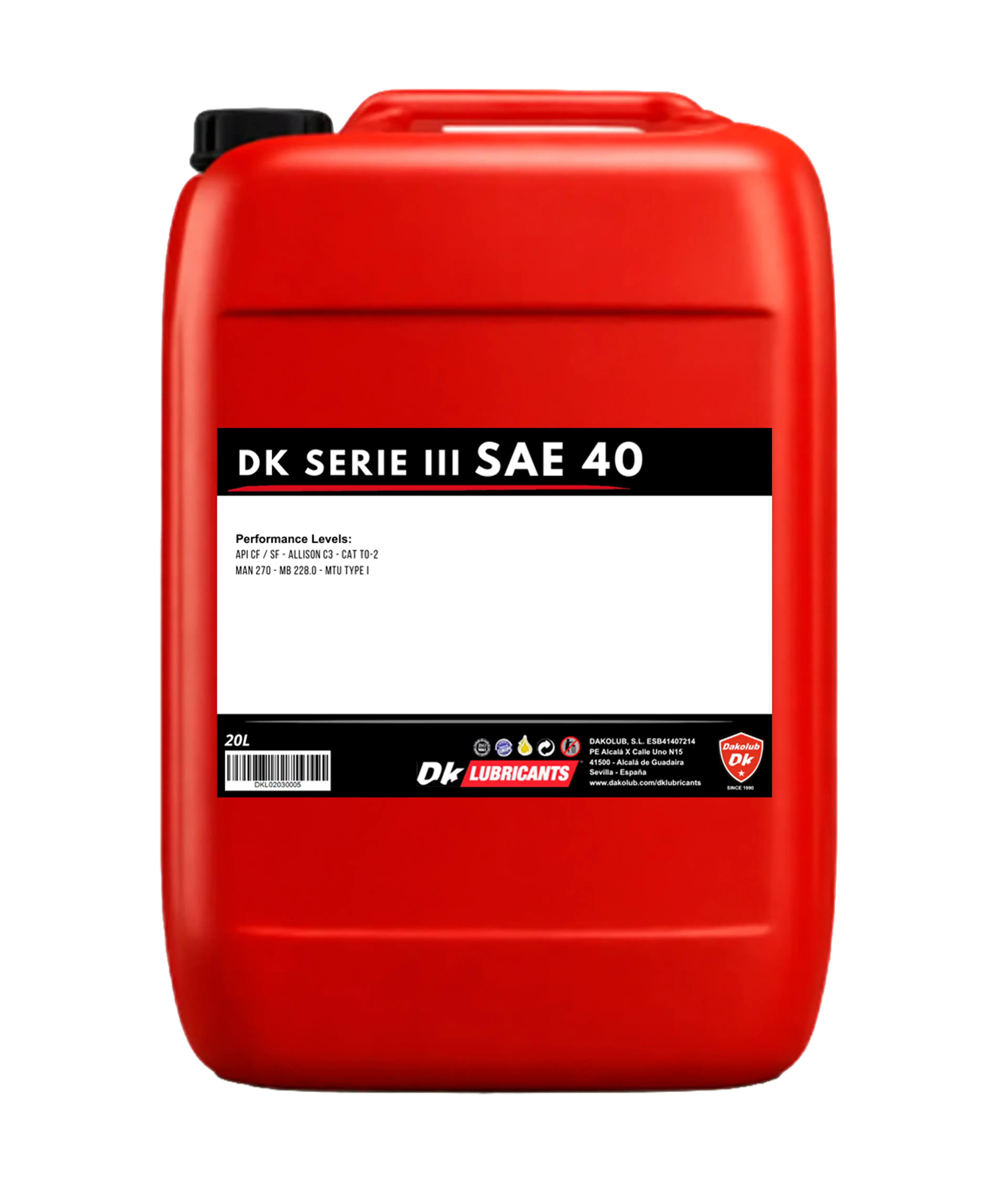 DK SERIE III SAE 40 20L