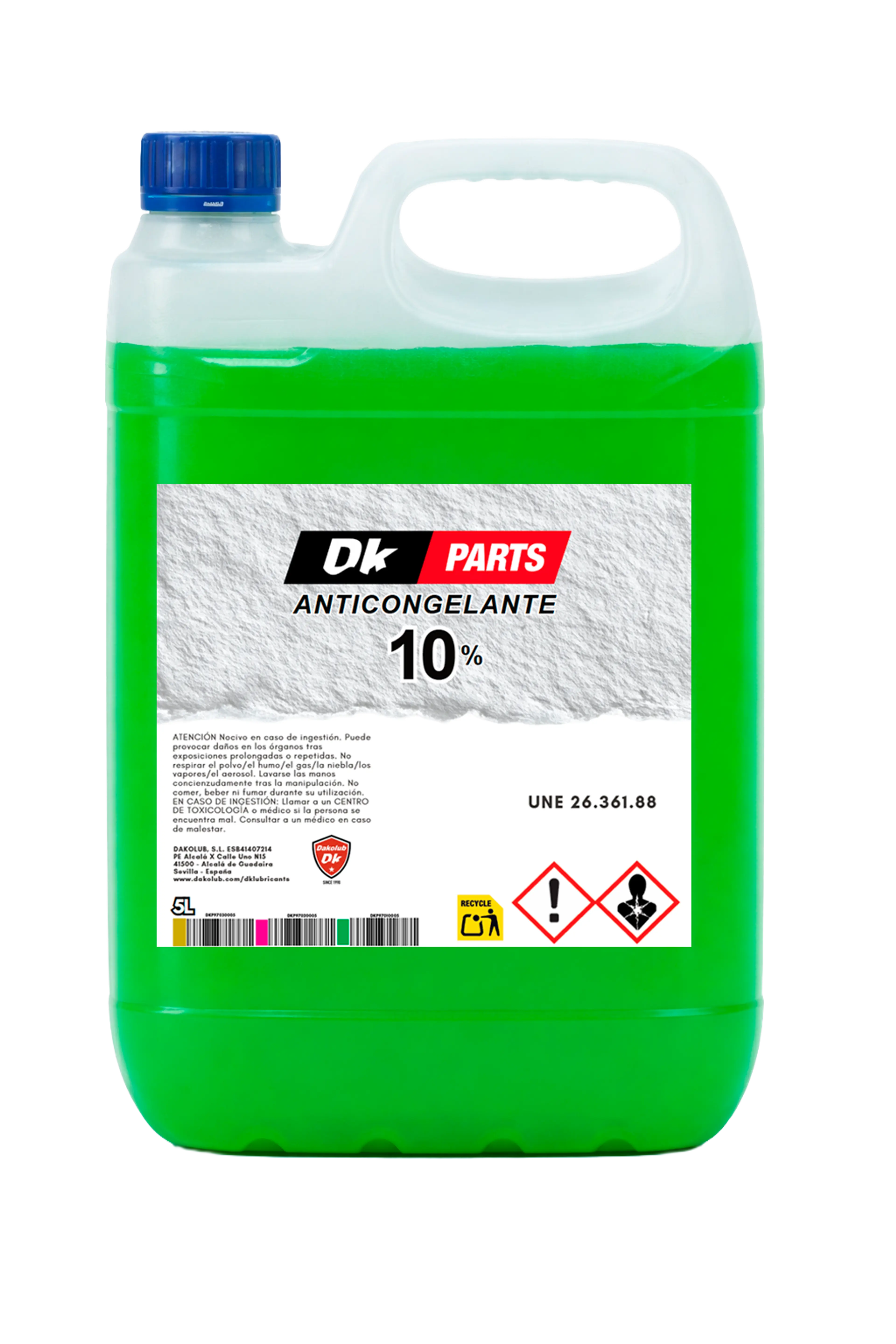 DK ANTIFREEZE 10% VERDE 5L