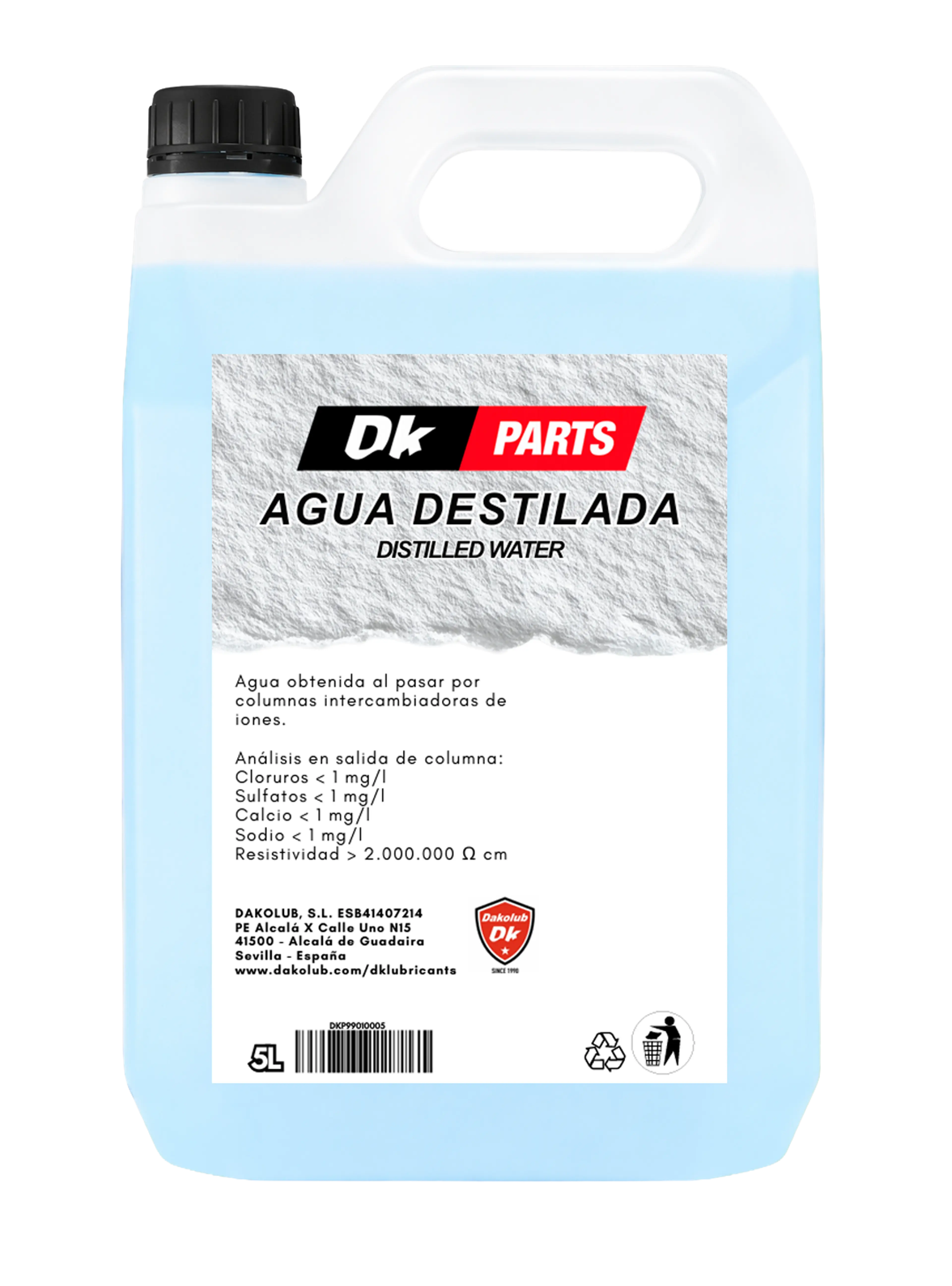 DK AGUA DESTILADA 5L